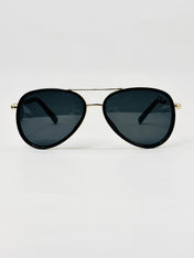 JM40179307 black gold aviator sunglass