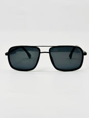 JM40276807 retro black polarised sunglass