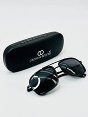 JM40276807 retro black polarised sunglass