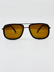 JM40051107 brown gold retro polarised sunglass