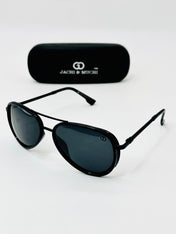 JM40176707 black aviator polarised sunglass