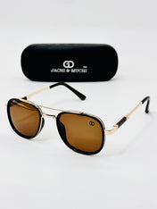 JM4074807 brown rectangle polarised sunglass