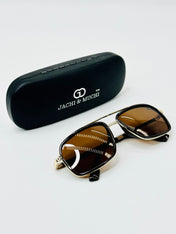 JM40176807 brown gold polarised sunglass