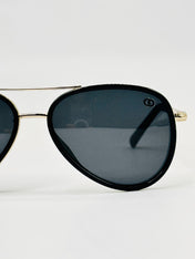 JM40179307 black gold aviator sunglass