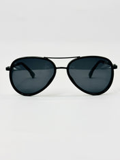 JM40176707 black aviator polarised sunglass