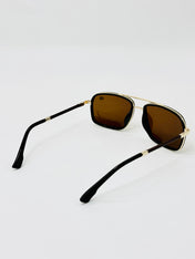 JM40176807 brown gold polarised sunglass