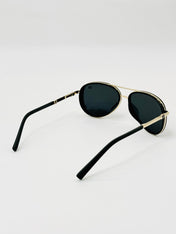 JM40179307 black gold aviator sunglass