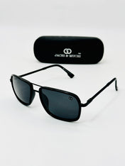 JM40276807 retro black polarised sunglass