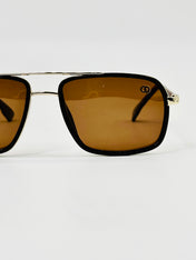 JM40176807 brown gold polarised sunglass