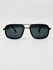 JM40276807 retro black polarised sunglass