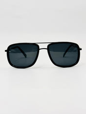 JM40051107 black rectangle polarised sunglass