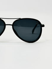 JM40176707 black aviator polarised sunglass