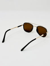 JM4074807 brown rectangle polarised sunglass