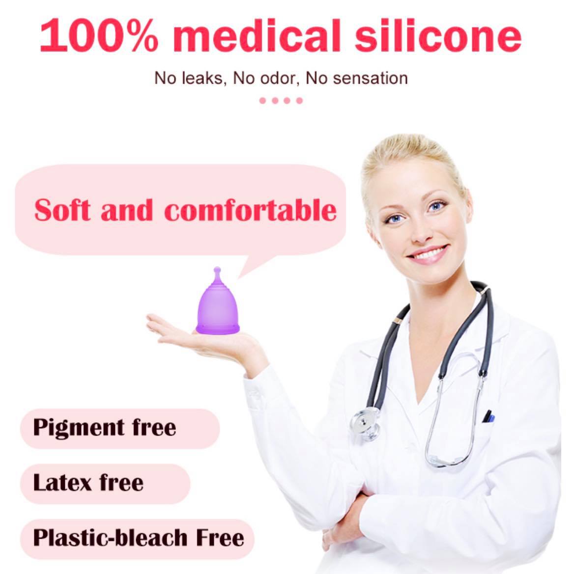 Medical Grade Silicone Manstrual Cup LARGE